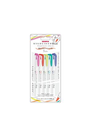 ZEBRA MIDLINER BRUSH PEN 5C-HC-N SET