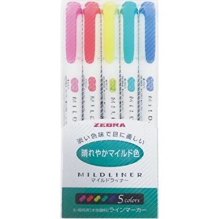 Zebra Fosforlu Kalem Mildliner 5'li 81023