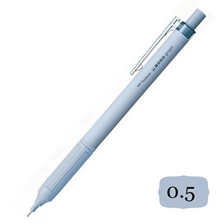 Tombow Mono Graph Lite Mekanik Versatil Uçlu Kalem 0.5 Gri Mavi Blisterli (DPA-122C)