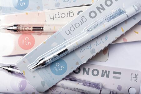 Tombow Mono Graph Terrazzo Color 0.5mm Mekanik Kurşun Kalem - Powder Blue / 142A