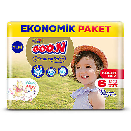 Goon Premium Soft 6 Numara 28'li Külot Bez