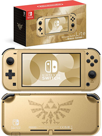 Nintendo Switch Lite Hyrule Edition Özel Sürüm Sıfır Oyun Konsolu Uyumlu