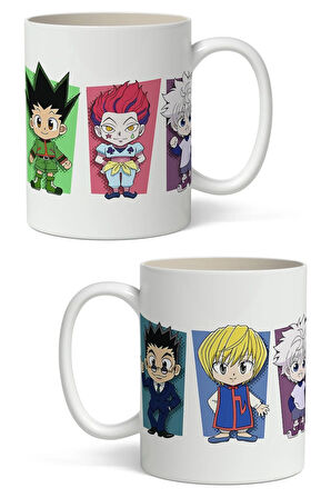 Hunter x Hunter Karakterler Baskılı Kişiye Özel Kupa Bardak - Sevgiliye Arkadaşa Hediye