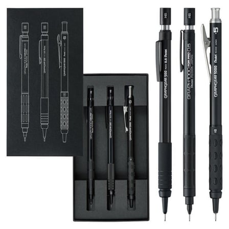 Pentel  Mechanical Pencil 60th Anniversary Limited Edition 3-Mekanik Uçlu Kalem Seti 