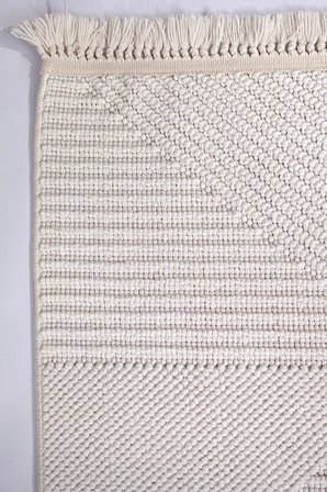 Enti Vega 1454 Krem Yumuşak Dokulu Halı Salon Mutfak Kesme Yolluk Halısı