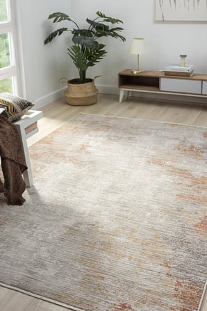Seyran Peru 10206 Terra Antialerjik Polyester Makine Halısı – Dokuma Tabanlı, Düz Saçak, Leke Tutmaz