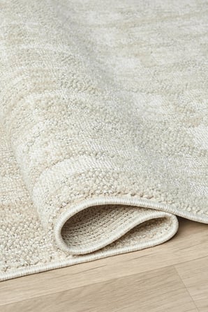Seyran Petra 1085 Krem - Krem Düz Halı – 5 mm Polyester Jüt Taban Dokuma Halı | 2200 gr/m²