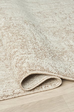 Seyran Petra 1086 Krem - Bej Düz Halı – 5 mm Polyester Jüt Taban Dokuma Halı | 2200 gr/m²