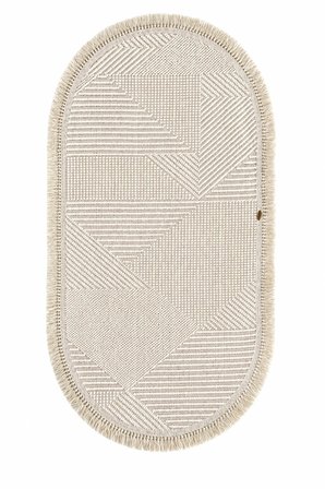 Vega 1454 Krem Oval Modern Hav Toz Tutmayan Koridor Salon Yatak Odası Oturma Odası Banyo Halısı
