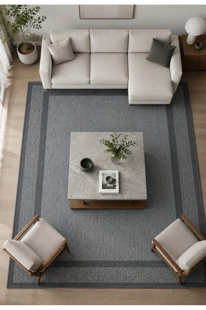 Modern Sisal 8001 Antrasit Leke Tutmayan Kaymaz Taban Salon Mutfak Koridor Balkon Halısı
