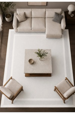 Modern Sisal 8001 Beyaz Leke Tutmayan Kaymaz Taban Salon Mutfak Koridor Balkon Halısı