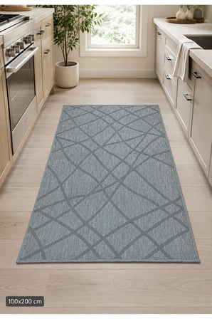 Modern Sisal 8002 Antrasit Leke Tutmayan Kaymaz Taban Salon Mutfak Koridor Balkon Halısı