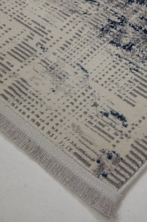 Enti Dora 1909 Mavi Salon Halısı Kesme Yolluk Yumuşak Doku Kaymaz Tozumaz Halısı