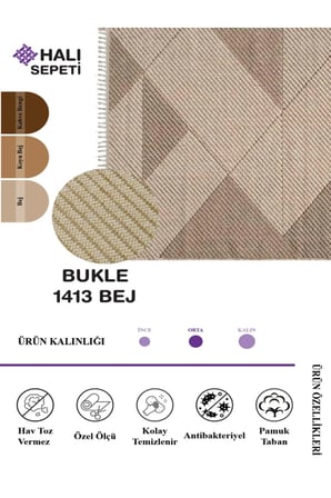 Enti Bukle 1413 Bej Iskandinav Halı Kesme Yolluk Salon Halı Koridor Oturma Odası Halısı