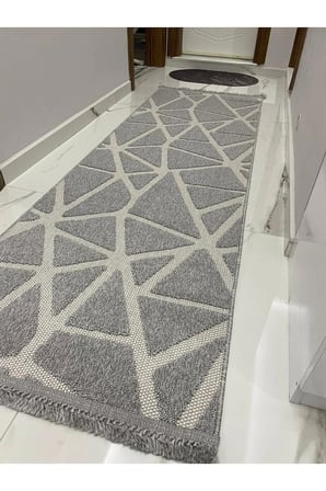 Enti Togo 7501 Gri Hav Toz Vermez Hasır Dokulu Koridor Mutfak Salon Kesme Halı