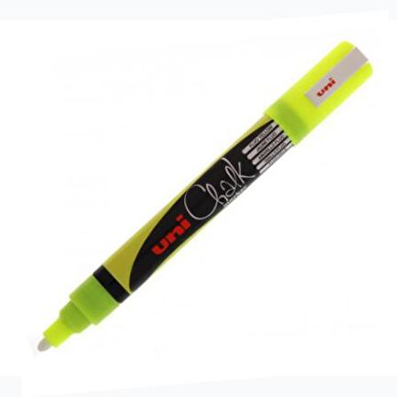 Uni Chalk Marker Wet Wipe Fluo Yellow 1.8-2.5mm