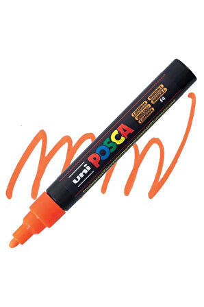 Uni Posca Su Bazlı Poster Marker Pc-5m 1.8-2.5 Fluorescent Turuncu