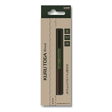 Mitsubishi Pencil Kurutoga Wood 0.5mm  Forest Green