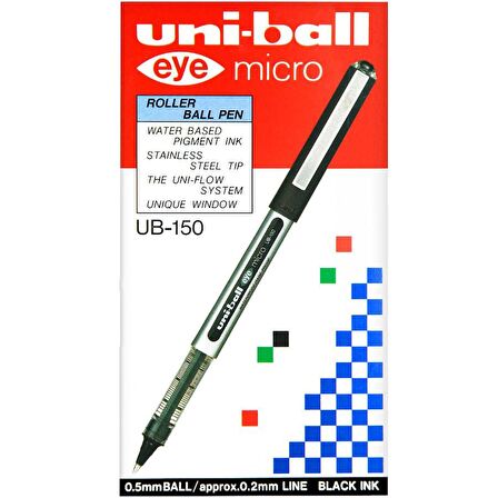 Uni-ball Ub-150 Eye Micro Roller Kalem 0.5 mm Siyah 12'li Paket