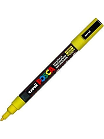 Uni Posca 0.9-1.3 Su Bazlı Poster Markörü Yellow Pc-3m Sarı