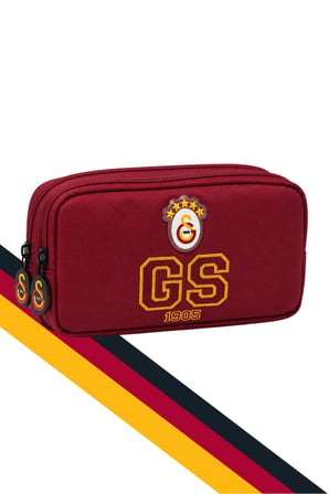 Galatasaray  GS Nakış  Detaylı Kırmızı Kalem Çantası