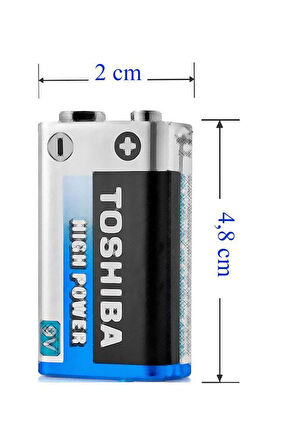 Toshiba 6LR61 9 Volt Alkalin Pil  - Hıgh Power Pil