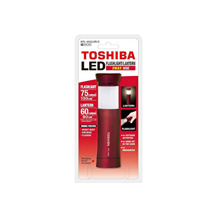 Toshiba KFL-403L(R) C Çift Fonksiyonlu Fener Kırmızı
