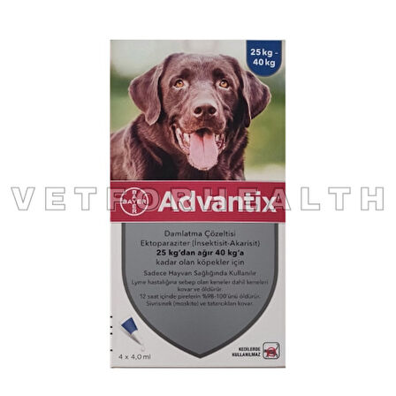 Elanco Advantix 25-40kg Köpekler İçin Damla 4 Pipet SKT:11.26