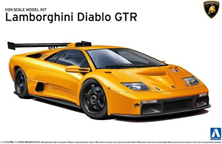 Aoshima 1999 Lamborghini Diablo GT-R 1: 24 Model Araç yapım Kiti