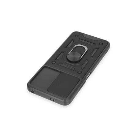 Xiaomi Redmi Note 12 5G Kılıf Pars Lens Yüzüklü Silikon - Siyah