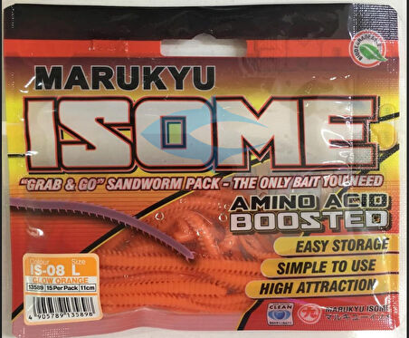 Marukyu Isome L 11cm LRF Silikon Yem-Glow Orange