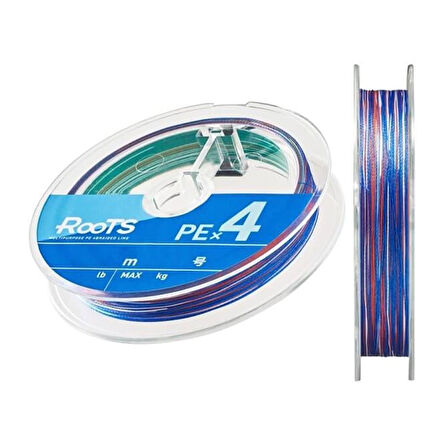 Gosen X4 Roots PE 4 Örgü Spin İpi MultiColor-200 MT-0,117 MM