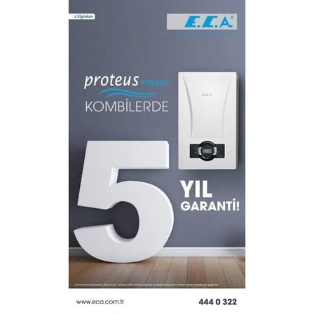 e.c.a. proteus premix 42 kw tam yoğuşmalı kombi