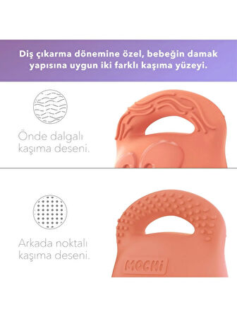 Mochi 2 in1 Diş Kaşıyıcı Somon