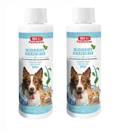 Bio PetActive Biodent Hexidine Kedi ve Köpekler İçin Ağız Bakım Ürünü 250 ML X 2 Adet