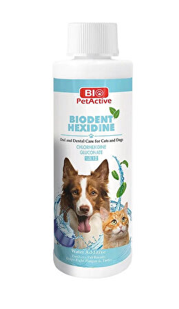 Bio PetActive Biodent Hexidine Kedi ve Köpekler İçin Ağız Bakım Ürünü 250 ML
