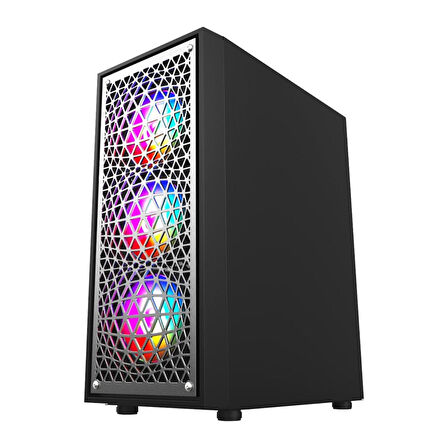 Vento VG18A 650W 80+ 4x120mm RGB Fan Temperli Cam USB 3.0 Mesh ATX Mid-Tower Gaming (Oyuncu) Kasa