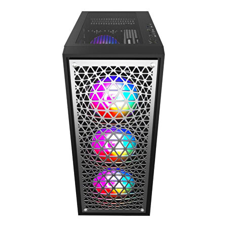 Vento VG18A 650W 80+ 4x120mm RGB Fan Temperli Cam USB 3.0 Mesh ATX Mid-Tower Gaming (Oyuncu) Kasa