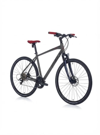 Carraro Sportive 225 HD Fren 24 Vites 28 Jant Şehir Bisikleti Mat Antrasit Siyah Kırmızı 51 Kadro