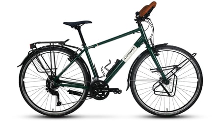 Carraro CR-T Trip V Fren Cues 18 Vites 28 Jant Özel Seri Bisiklet Koyu Yeşil Beyaz 47 Kadro