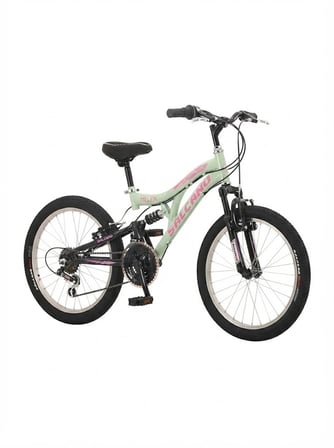 Salcano Helen 20 V Fren 18 Vites Çift Amortisörlü 20 Jant Çocuk Bisikleti Mint Yeşili Pembe