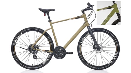 Carraro Sportive 324 HD Fren 24 Vites 28 Jant Şehir Bisikleti Mat Haki Yeşil Siyah 44 Kadro