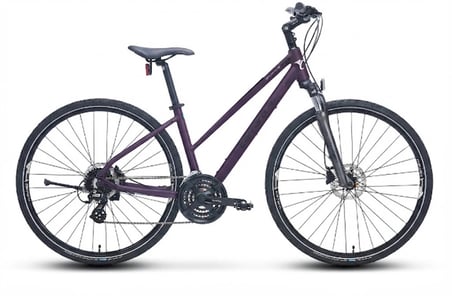 Carraro Sportive 226 HD Disk Fren 24 Vites 28 Jant Şehir Bisikleti Mat Mor Kırık Beyaz 41 Kadro