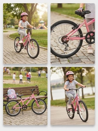 Salcano Excel 20 Girl V Fren 6 Vites 20 Jant Çocuk Bisikleti Pudra Pembe - Pembe