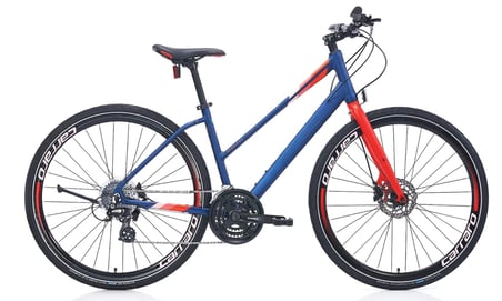 Carraro Sportive 325 HD Fren 24 Vites 28 Jant Şehir Bisikleti Mat Lacivert Nar Çiçeği 48 Kadro