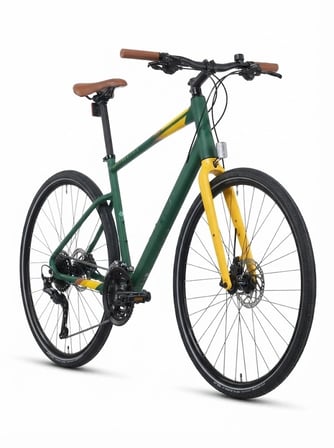 Carraro Sportive 328C HD Fren 18 Vites 28 Jant Şehir Bisikleti Mat Koyu Yeşil Sarı Kahve 44 Kadro