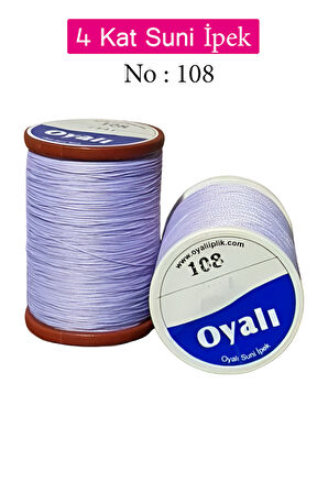 Oyalı 4 Kat Suni İpek İplik İğne Oyası Boncuk İpi Tığ Oyası No:108