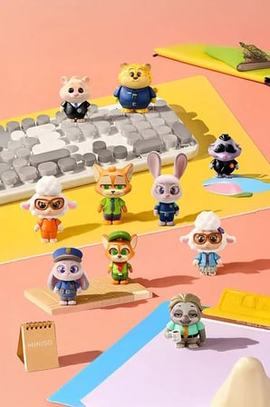MINISO Disney Lisanslı Zootropolis Günlük Yaşam Kostümleri Blind Box – Figür 10 Cm