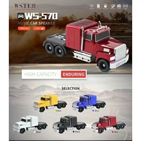 Ws-570 Araba Şekli Bluetooth Hoparlör Retro Hıfı Stereo Soundbox Masaüstü Bilgisayar Müzik Çalar (4915)