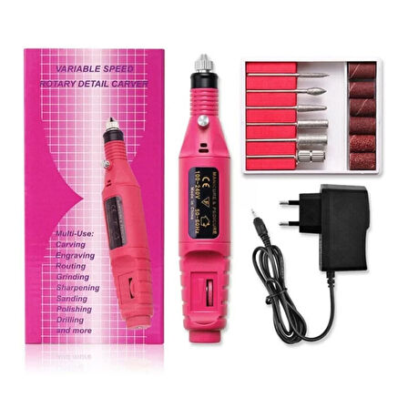 Elektrikli Manikür Pedikür Törpüsü Profesyonel Bakım Süsleme Elektrikli Tırnak Törpü Makinesi (4915)